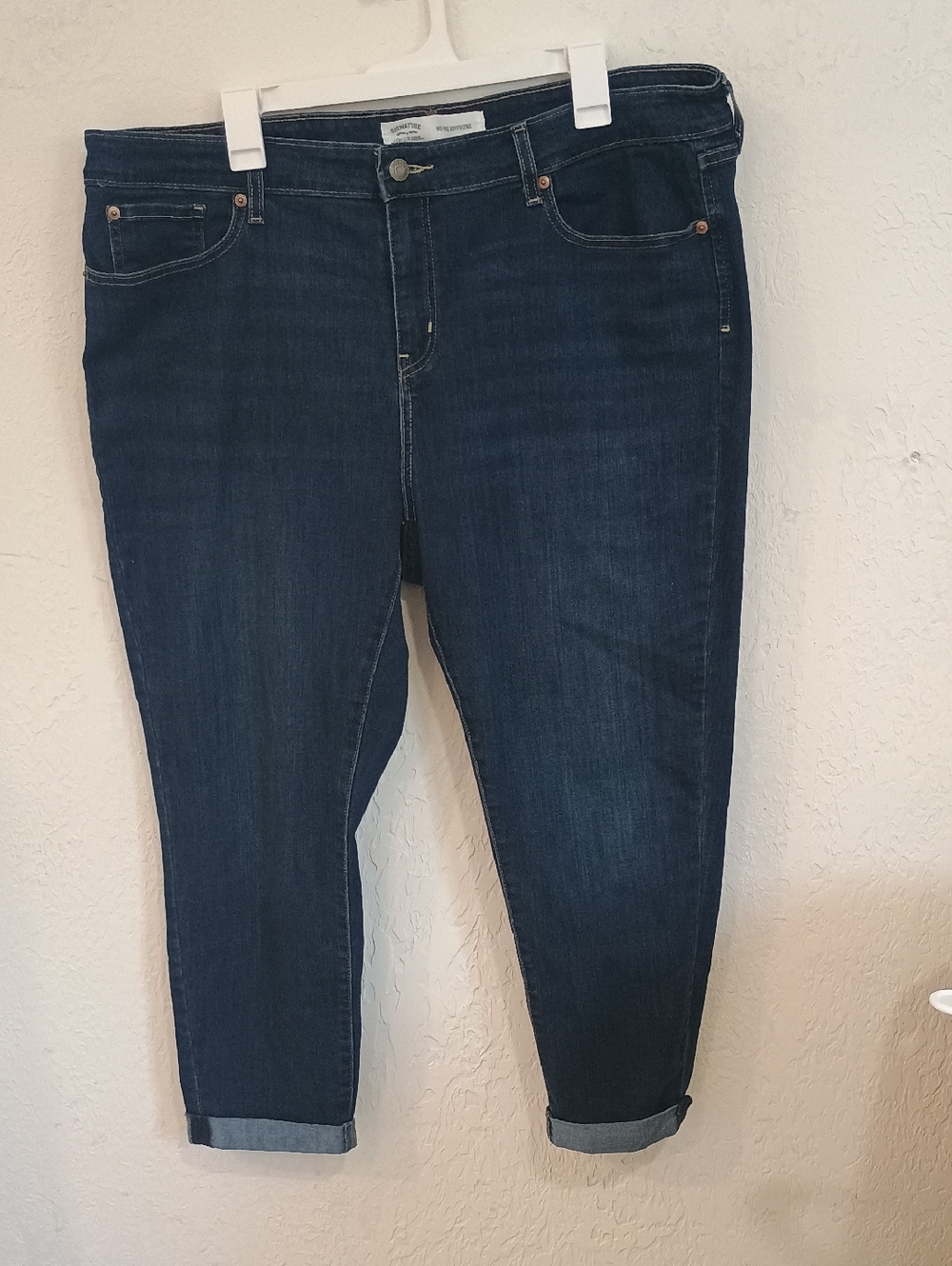 Signature by Levi Strauss Dark Indigo Boyfriend Jeans